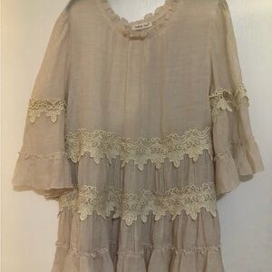 Indigo Soul Cream Lace Kids Dress